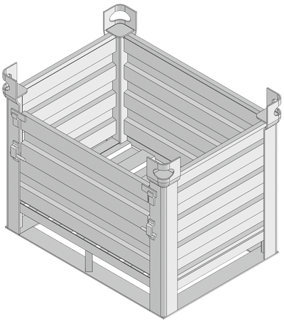 Conteneur en tôle avec rabat Tobler SA